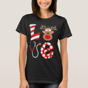 Camiseta Navidades Enfermera Amor NICU RN ER Santa Recta Nu