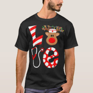 Camiseta Navidades Enfermera Amor NICU RN ER Santa Recta Nu