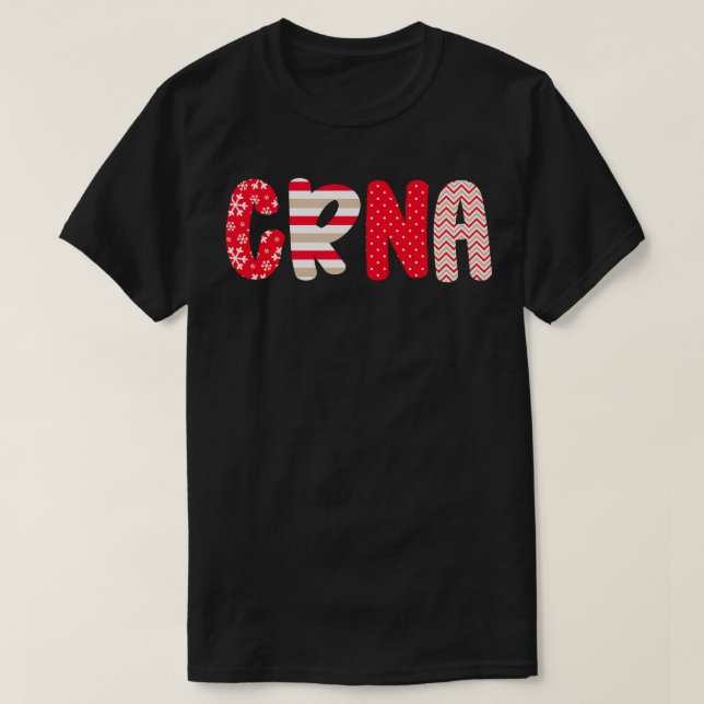 Camiseta Navidades Enfermera anestesista festiva CRNA regal (Diseño del anverso)