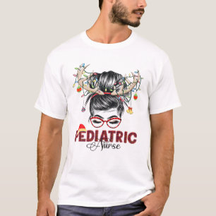 Camiseta Navidades Enfermera pediátrica Enfermería confusa 