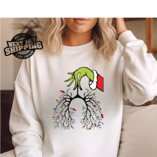 Camiseta Navidades Enfermera sudadera, Navidades pulmones L