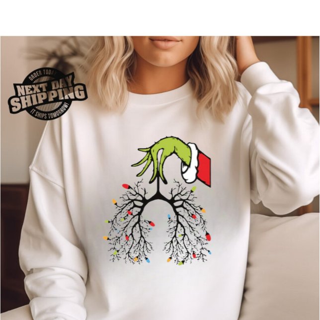 Camiseta Navidades Enfermera sudadera, Navidades pulmones L (Aze
)