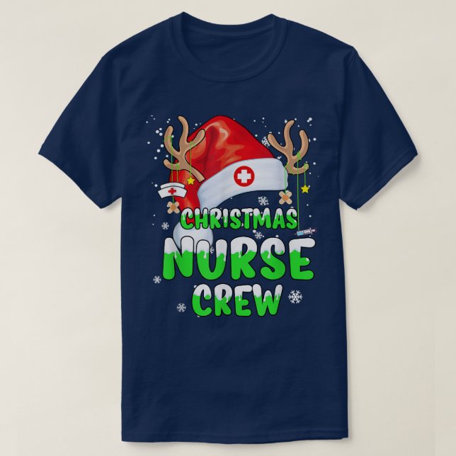 Camiseta Navidades Enfermeras De La Enfermería De Nochebuen (Diseño del anverso)