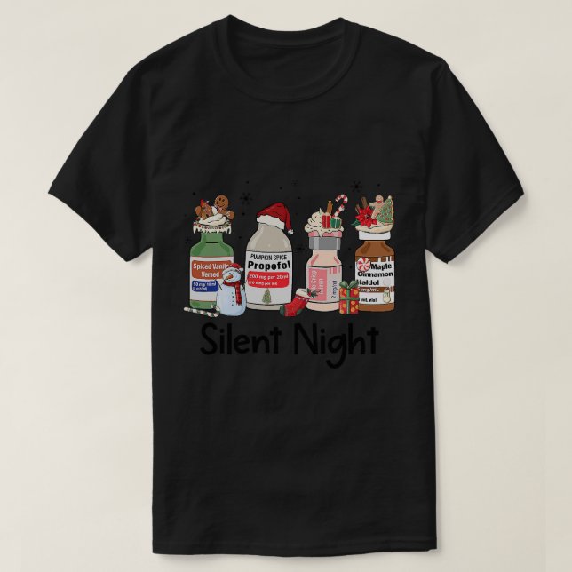 Camiseta Navidades Enfermeras Navidades de Propofol Noche S (Diseño del anverso)