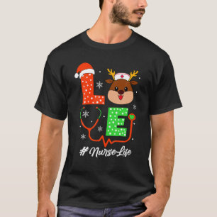 Camiseta Navidades Enfermeras Scrub Aman Enfermeras renos
