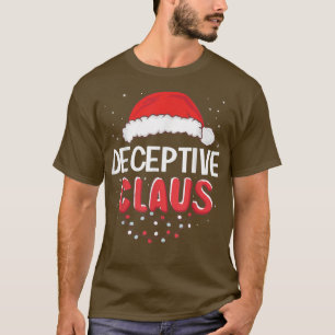 Camiseta Navidades engañosos de Santa Claus coincidiendo co