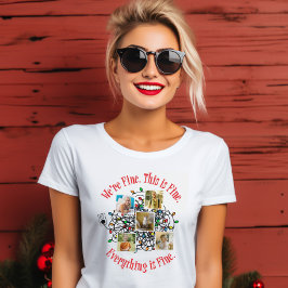 Camiseta Navidades enredados iluminan plantilla de fotos fa