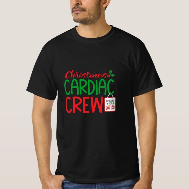 Camiseta Navidades Equipo cardíaco, departamento de cardiol (Anverso)