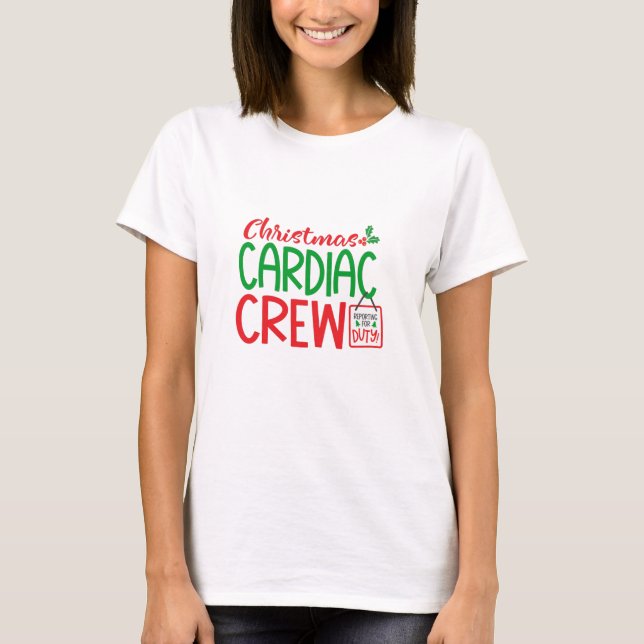 Camiseta Navidades Equipo cardíaco, departamento de cardiol (Anverso)