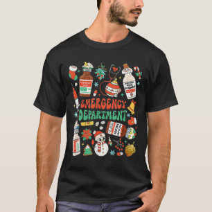 Camiseta Navidades Er Departamento De Emergencia De Enferme