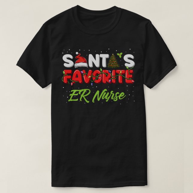 Camiseta Navidades ER Enfermera Regalos de enfermera favori (Diseño del anverso)