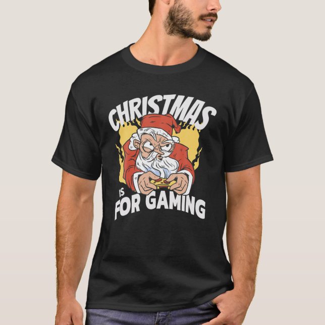 Camiseta Navidades Es Por Gaming Funny Gamer Santa Video Ga (Anverso)