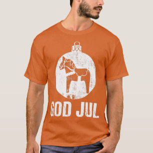 Camiseta Navidades Escandinavia Dala Caballo Ornamento Dios