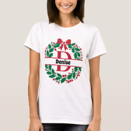 Camiseta Navidades escribieron la letra D del nombre de la 