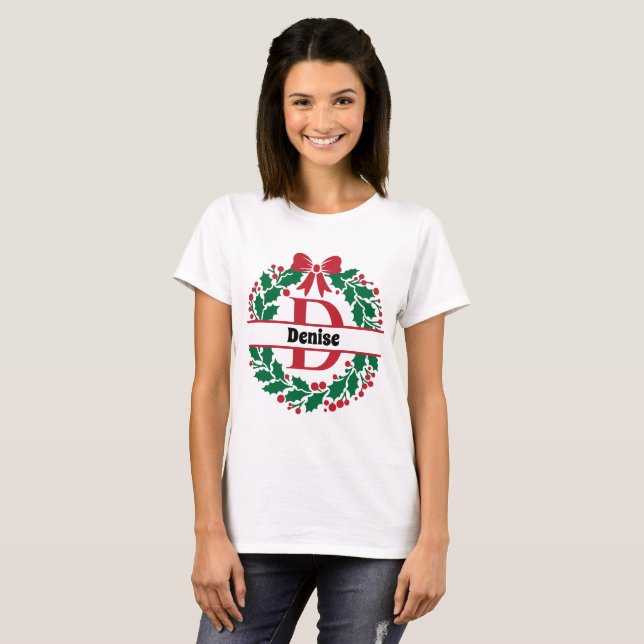 Camiseta Navidades escribieron la letra D del nombre de la  (Anverso completo)