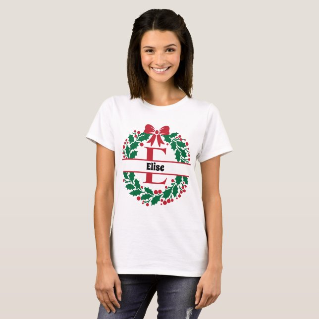 Camiseta Navidades escribieron la letra E del nombre de la  (Anverso completo)