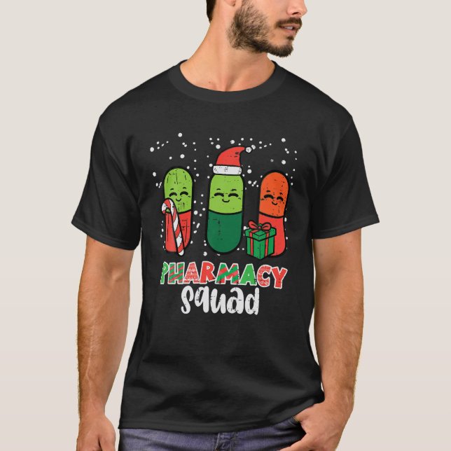 Camiseta Navidades Escuadrón de Farmacia Pastillas Farmacéu (Anverso)