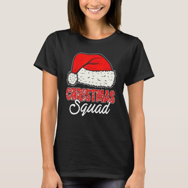 Camiseta Navidades Escuadrón de la familia de Sombreros de  (Anverso)