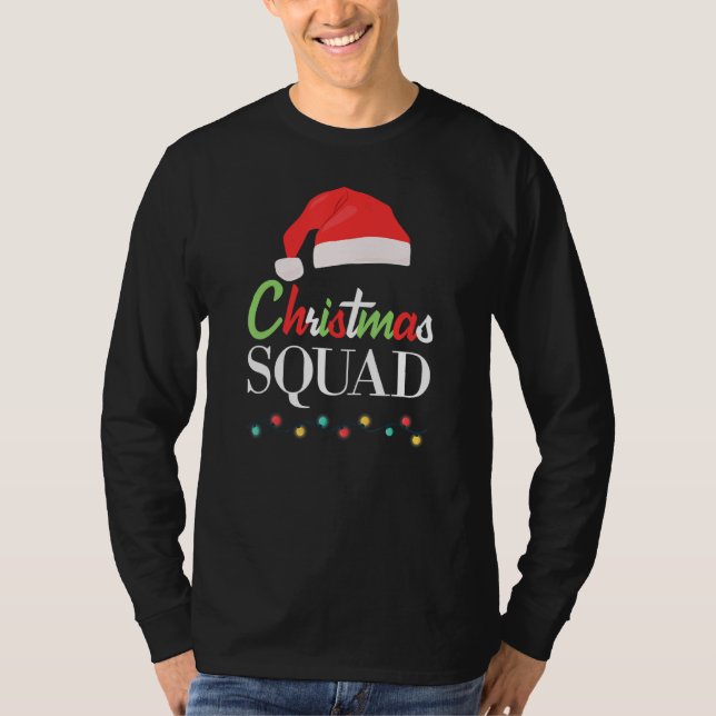 Camiseta Navidades Escuadrón de pijamas de la familia Santa (Anverso)