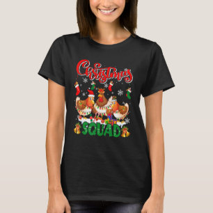 Camiseta Navidades escuadrón de tres pollos de elfo de reno