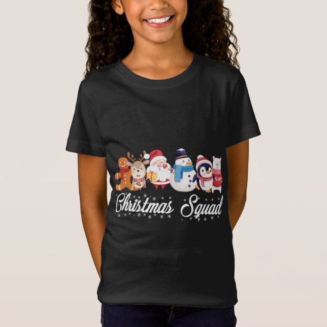 Camiseta Navidades Escuadrón Santa Reindeer Snowman Gingerb (Anverso)