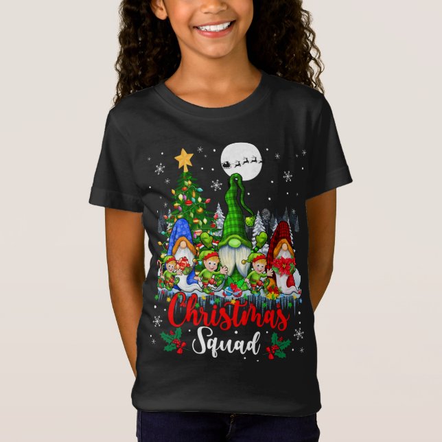 Camiseta Navidades Escuadrón Tres Gnomes Santa Elf Árbol de (Anverso)