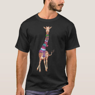 Camiseta Navidades escuetos Scarf Giraffe