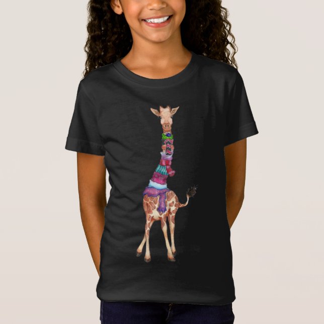 Camiseta Navidades escuetos Scarf Giraffe (Anverso)