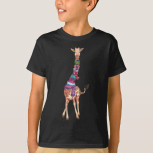 Camiseta Navidades escuetos Scarf Giraffe