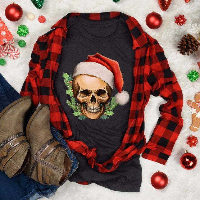 Camiseta Navidades espeluznantes de Santa Skull (Subido por el creador)