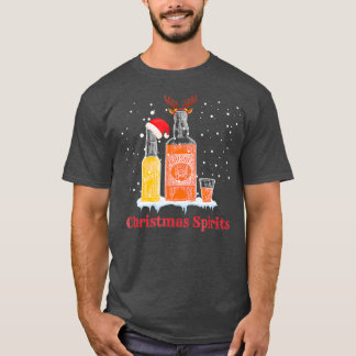 Camiseta Navidades espíritu bebida divertida