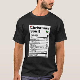 Camiseta Navidades Espíritu Hechos Nutricionales divertidos