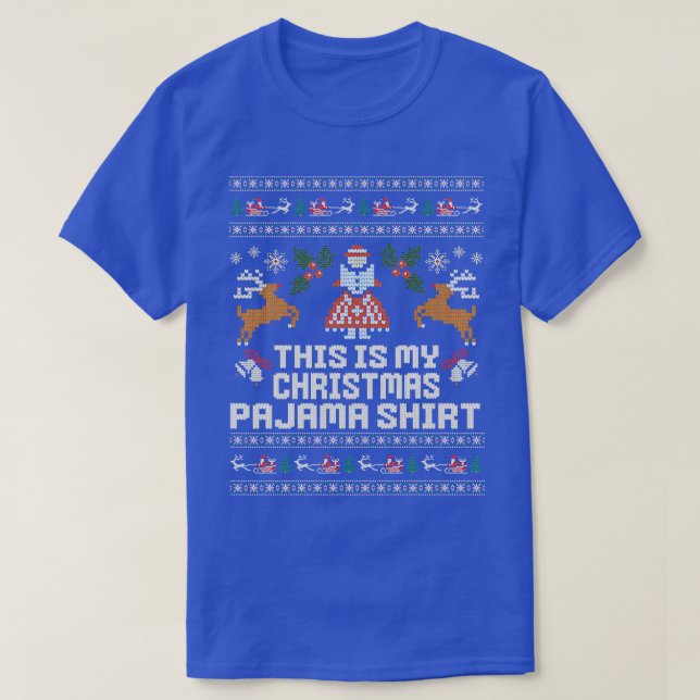 Camiseta Navidades Este es mi Navidad Pajama (Diseño del anverso)
