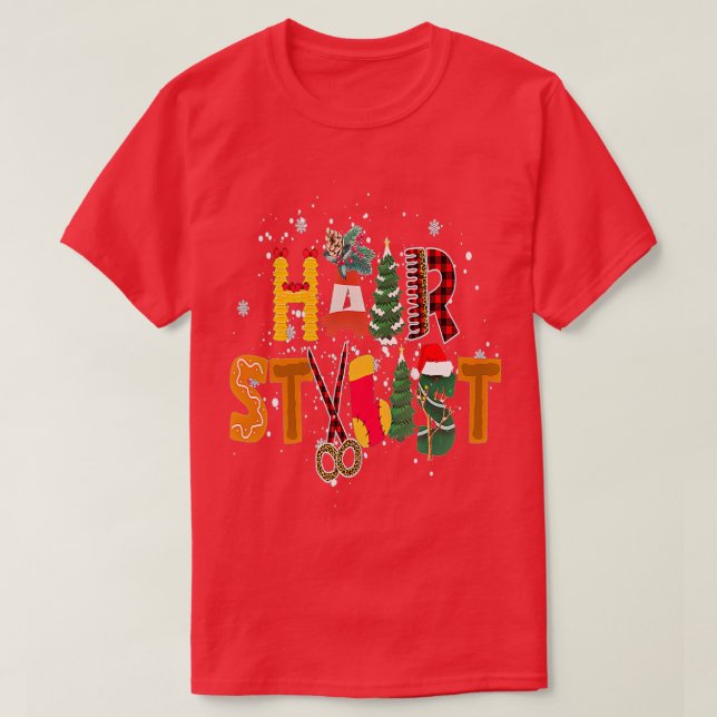Camiseta Navidades Estilista de pelo (Diseño del anverso)