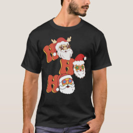 Camiseta Navidades estilo retro - Ho Ho Ho