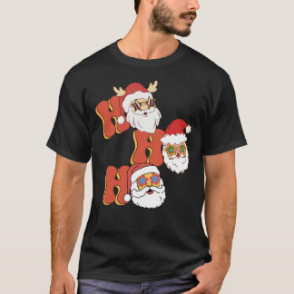 Camiseta Navidades estilo retro - Ho Ho Ho