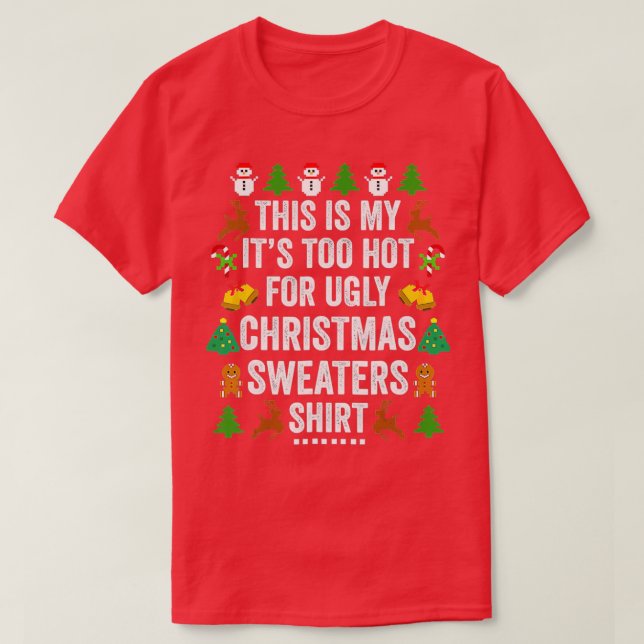 Camiseta Navidades Esto Es Mi Calor Para La Fea Noche Sw (Diseño del anverso)