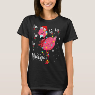 Camiseta Navidades Fa La Mingo Flamingo Cute Flamingo Te