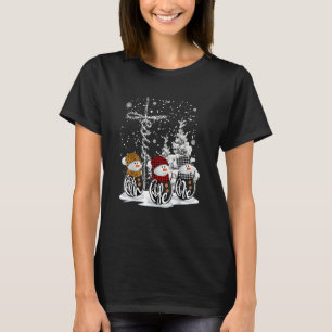 Camiseta Navidades Faith Hope Love Snowman Christian Cross