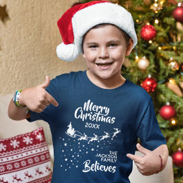 Camiseta Navidades Familia de vacaciones de renos de trineo