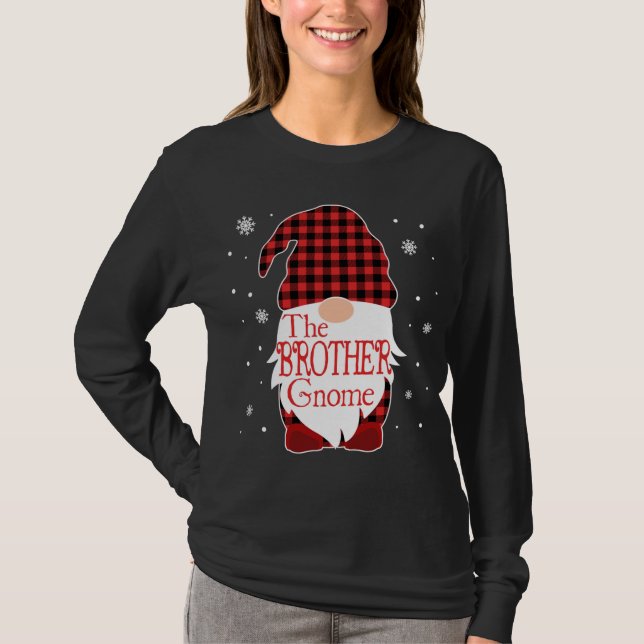 Camiseta Navidades Familia Pajama regalo Hermano Gnome Búfa (Anverso)