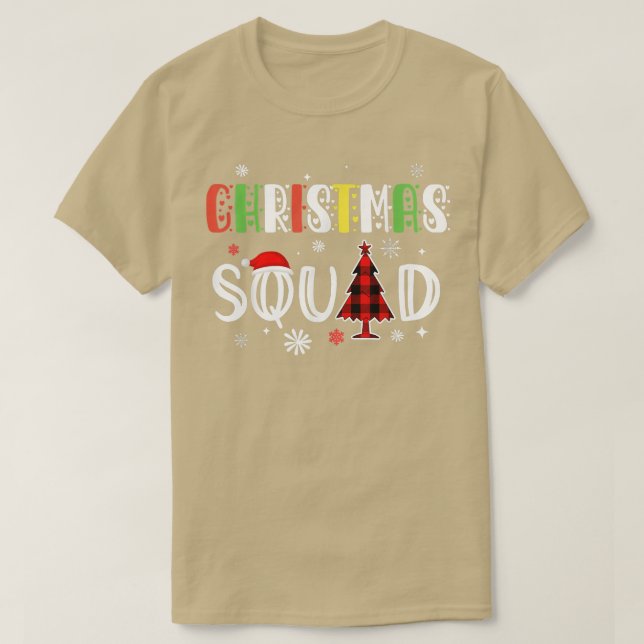 Camiseta Navidades Familia Squad coincidiendo con pijamas n (Diseño del anverso)
