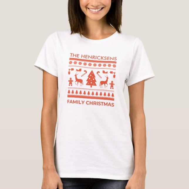 Camiseta Navidades familiares (Anverso)