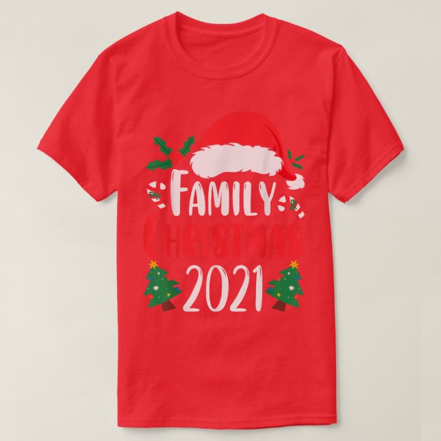 Camiseta Navidades familiares 2021 coincidiendo con Pajama  (Diseño del anverso)
