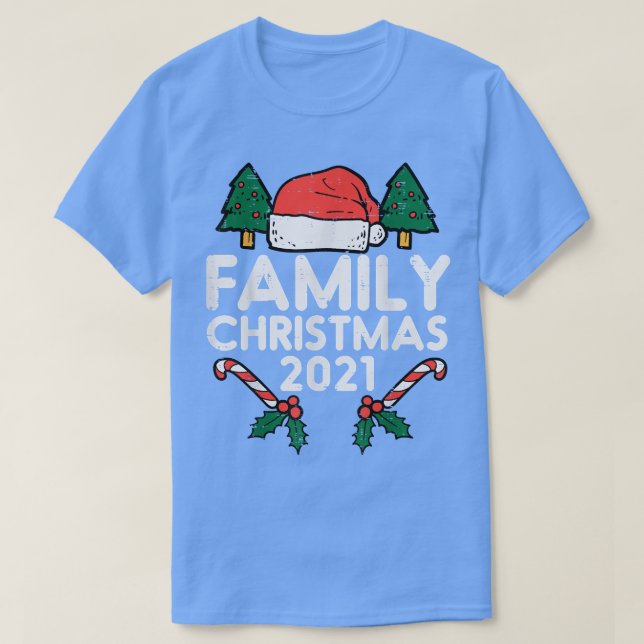 Camiseta Navidades familiares 2021 Navidades de Navidad (Diseño del anverso)
