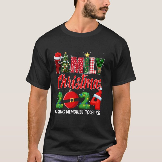 Camiseta Navidades Familiares 2024 Haciendo Recuerdos Junto (Anverso)
