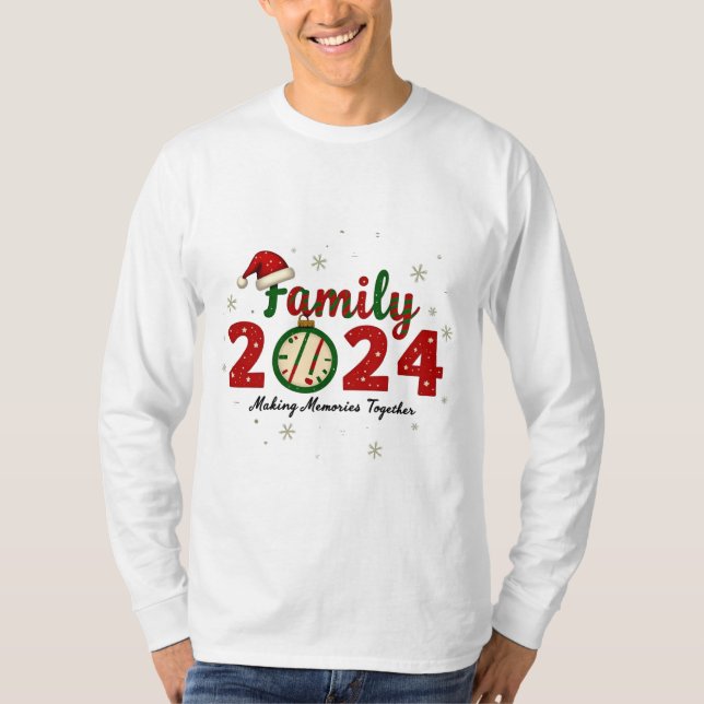 Camiseta Navidades familiares 2024 Reuniendo Recuerdos (Anverso)