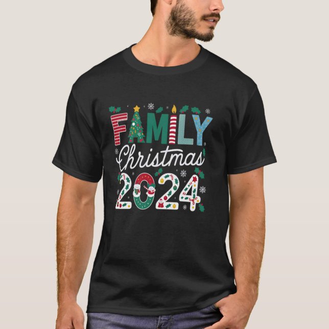 Camiseta Navidades Familiares 2024 Ropa De Acordancia Xmas  (Anverso)