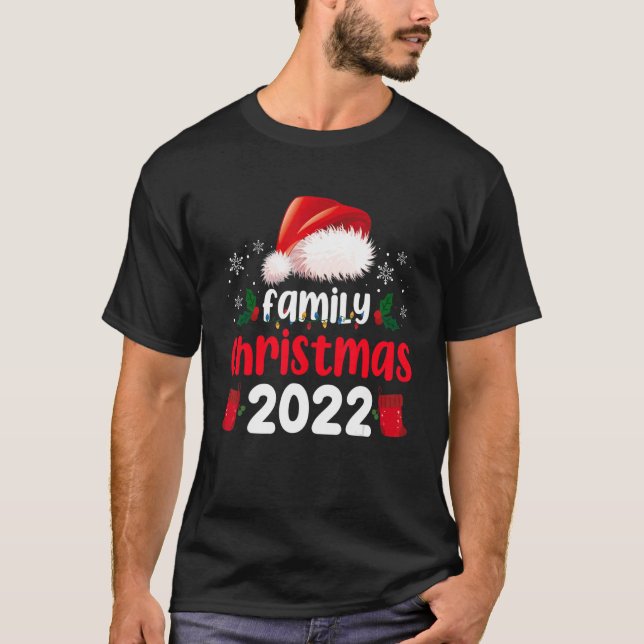 Camiseta Navidades familiares coincidentes equipo de pijama (Anverso)