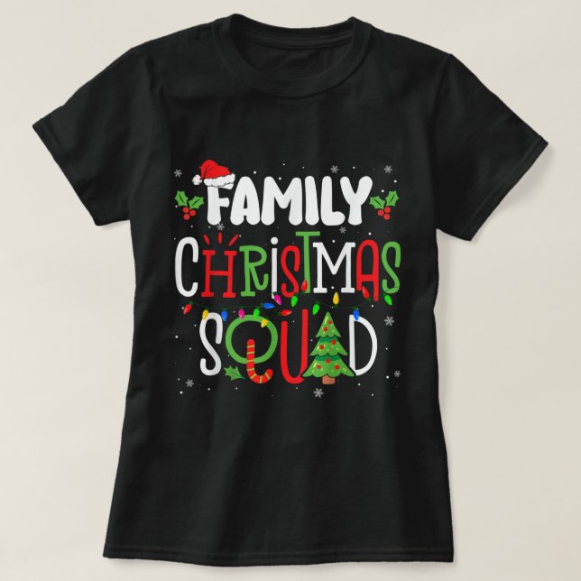 Camiseta Navidades familiares compiten con pijamas Santa Na (Diseño del anverso)